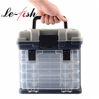 

27*17*26cm 5 Layer PP+ABS Big Fishing Tackle Box High Quality Plastic Handle Fishing Box Carp Fishing Tools Fishing Accessories