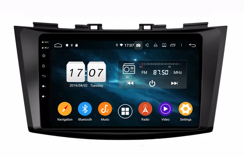 Best 8inch HD touch screen android 9.0 car dvd gps for suzuki swift 2011 2012 with gps navigation built in wifi audio stereo USB 5