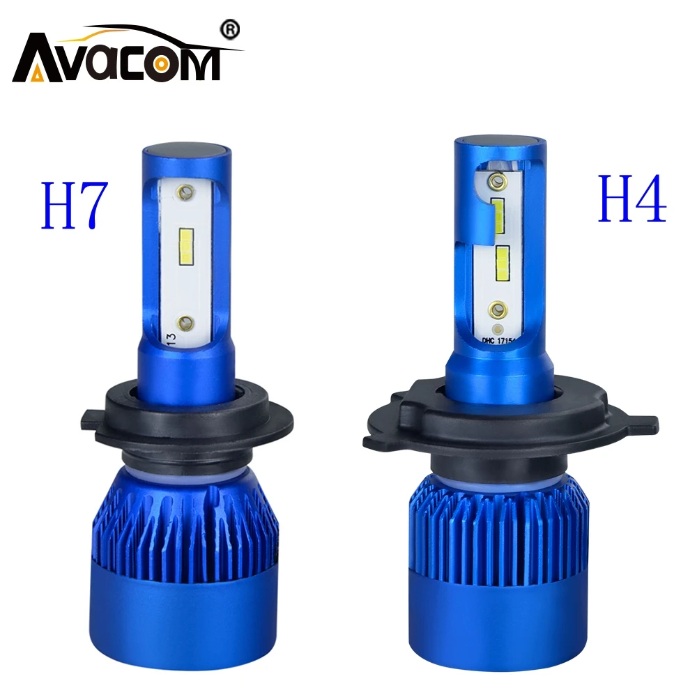 2 Pieces Auto Headlight Assembly H1 H7 H4 CSP Chip 6500K White 10000Lm 9005 HB3 9006 HB4 LED H8 Car Light Day Time Running | Автомобили и