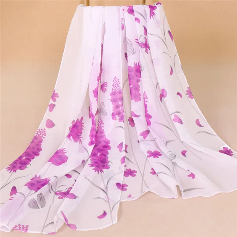 IMIXLOT 2018 New Women Chiffon Silk Scarfs Sweet Spring Scarves Print Flowers Shawl Summer Beach Shawls And Hijabs |