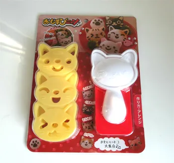 

Egg Rice Sushi Mold set Onigiri Rice Mold Kitchen DIY Sushi Making Tools Accessories 3D cat Form Sushi Set Kitchen Accessories