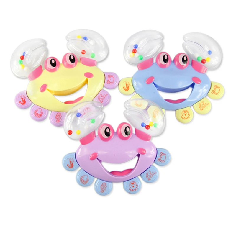 

Baby Toy Interactive Crab Shape Rattles For Babies Handbell Developmental Baby Rattles Mobiles Toy Plastic