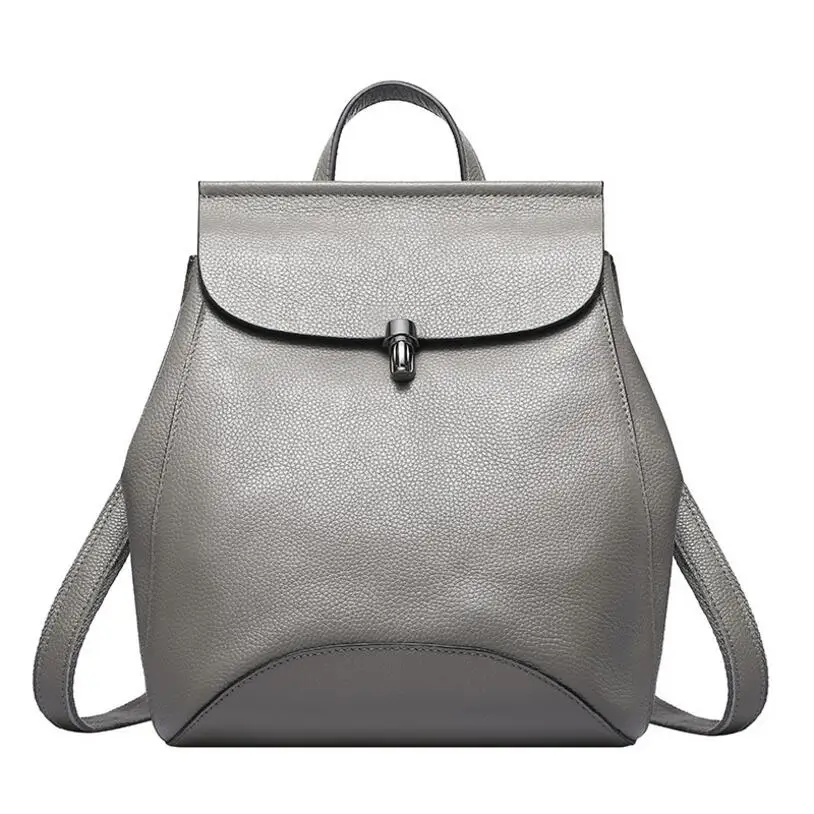 

Women's Genuine Leather Backpack 2018 New Fashion Back Bags Leather Backpack Girl's School Bags DX18080601