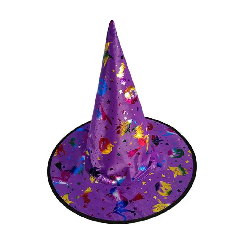Детская шляпа ведьмы реквизит Главная шире надежный взрослых женская черная шляпа ведьмы для Хэллоуина костюм украшения для празднования Хеллоуина - Цвет: A6