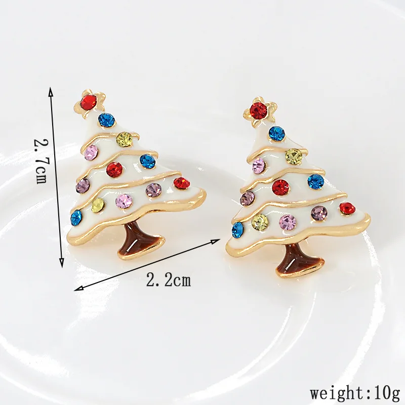 

New Arrival Factory Price Christmas Jewelry For Women Earrings Christmas Tree Stud Earring Brincos Grandes Fashion Para Mulheres