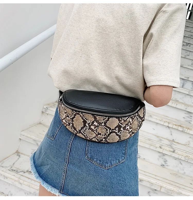 DORANMI Змеиный узор поясная сумка Мода 2019 г. кожа Fanny Pack женская груди мешок Crossbody сумка поясная сумка Nerka DJB522