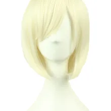 Косплей парик Fei-Show синтетические термостойкие волокна Волнистые Боб светлые волосы студенческие парики короткие салонные вечерние Perruque Peruca
