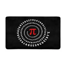 Забавный Pi спиральная окружность Математика внутренний входной коврик нескользящий, дверной половик ковер домашний декор