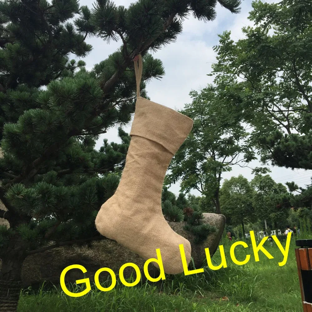 burlap Christmas stocking (1)