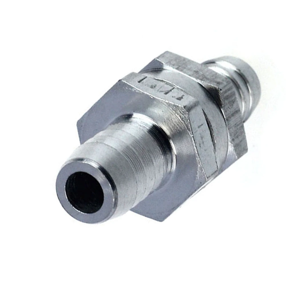 Aluminum Fuel Non Return Check Valve Petrol Crude Oil Engine Silver