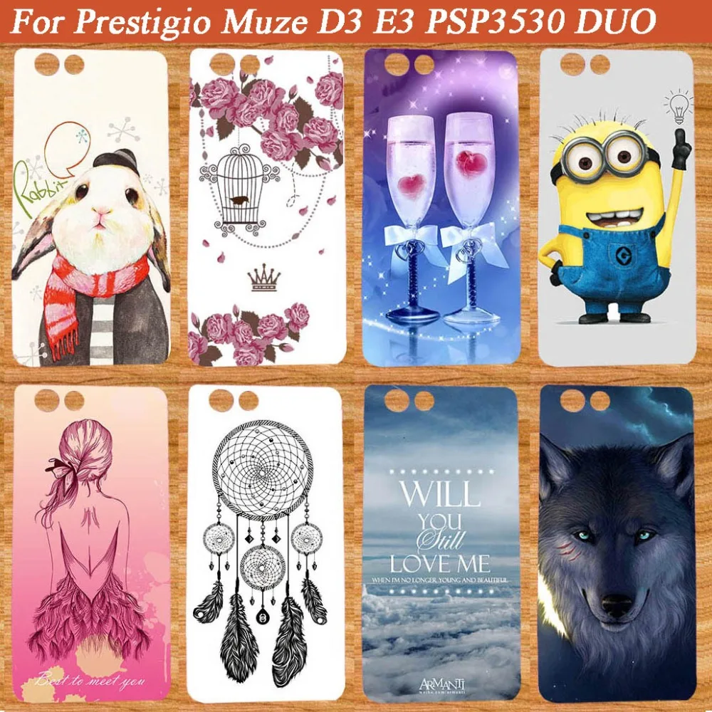 

Popular Cover For Prestigio MUZE D3 PSP3530 DUO 3530 Soft TPU Case Brilliant Colors Best Design Cover Case For Prestigio Muze D3