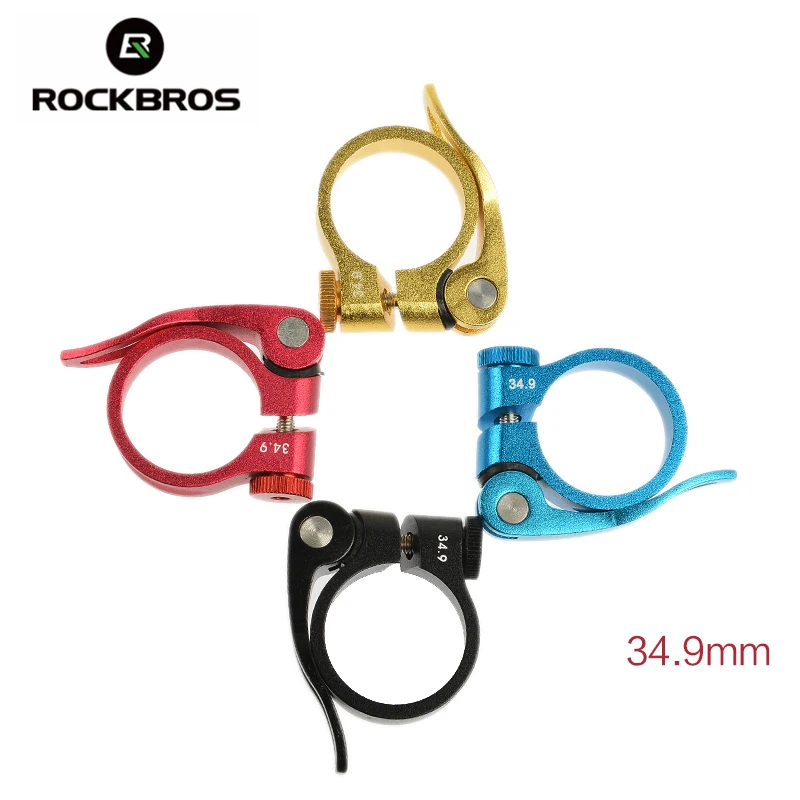 ROCKBROS Cycling MTB Bike Bicycle Aluminum Ultralight Quick Release Bike Seat Post Seatpost Bike Clamp 31.8mm 34.9mm 40g 4Color ROCKBROS Cycling MTB Bike Bicycle Aluminum Ultralight Quick Release Bike Seat Post Seatpost Bike Clamp 31.8mm 34.9mm 40g 4Color