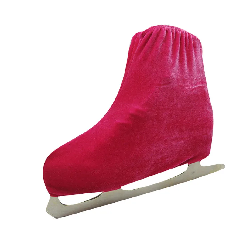 2 Colors Child Adult Velvet Ice Figure Skating Shoes Cover Solid Color Roller Skate Accessories Athletic Pink And Black