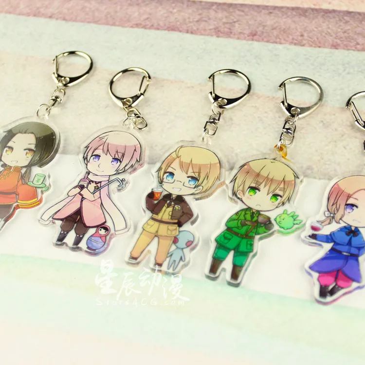 5 шт./лот Hetalia Axis Powers Q версия брелок Kawaii милый акриловый Lucia прозрачный