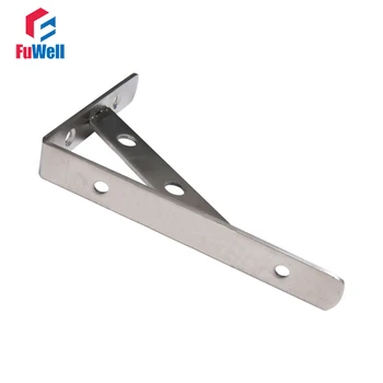 

1pair(2pcs) Triangle Bracket 150/200/250/300mm L-sharped Triangular Shelf Bracket Support Stainless Steel DIY Table Bracket
