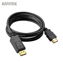 Kivotek 5 шт./лот 6ft 1.8 м Дисплей Порты и разъёмы DP к HDMI Мужской кабель адаптер конвертер, DP к HDMI Кабель 1.8 м