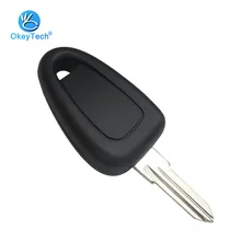 OkeyTech-carcasa de repuesto para llave de coche, sin botón, sin cortar, en blanco, GT15R, transpondedor remoto, Iveco para Fiat Ducato