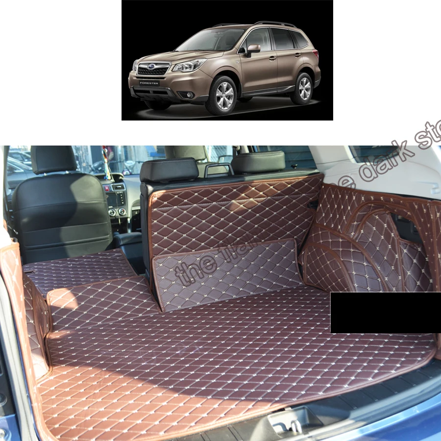 lsrtw2017 fiber leather car trunk mat for for subaru forester 2013 2014
