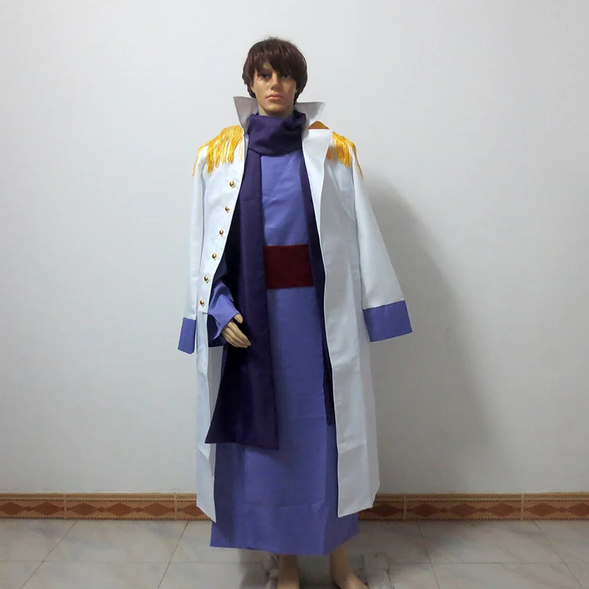 

One Piece Fujitora Issho Cosplay Costume Admiral Fujitora Cosplay Marine Trench Custom-made Any Size