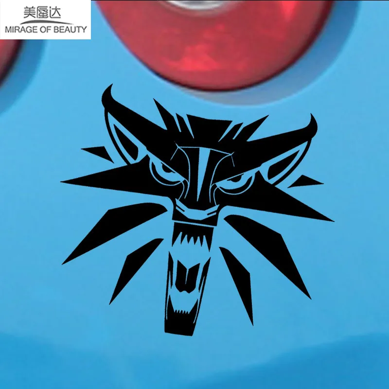

14.3cm*12.3cm Witcher Wolf Medallion Animal Stickers Fashion Car Styling Waterproof Reflective Vinyl Decals