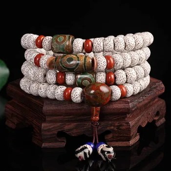 

Hainan authentic natural Bodhi Seed 108 Beads Bracelet January Gaomigan smooth white Bodhi mill boutique