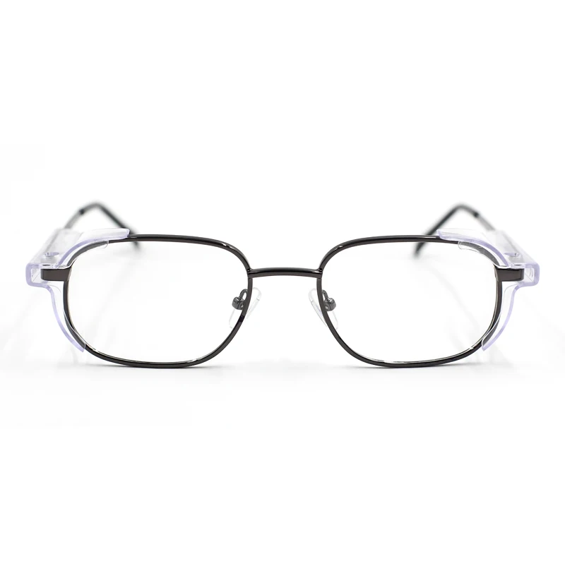 

Laura Fairy Protection Men Safety Glasses Solid Color Rectangle Shape Stainless Steel Glasses Frame for Men