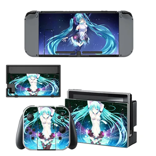 Hatsune Miku nintendo switch, накладка на кожный переключатель для nintendo Switch NS, контроллер Joy-con - Цвет: YSNS0318