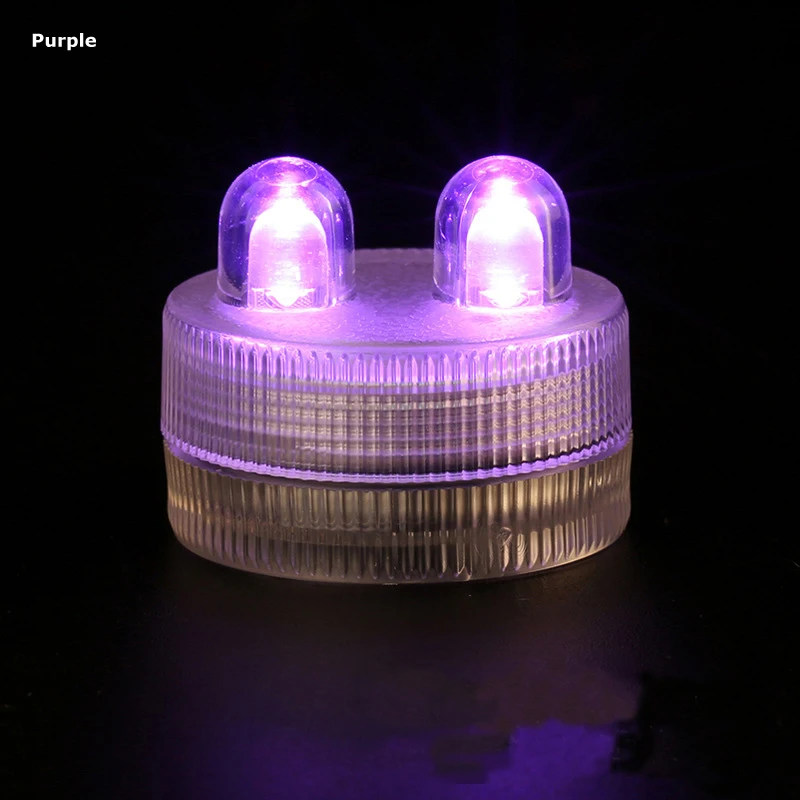 Waterproof double-head LED candle light flameless CR2032 battery powered for wedding Christmas party home decoration   (14)
