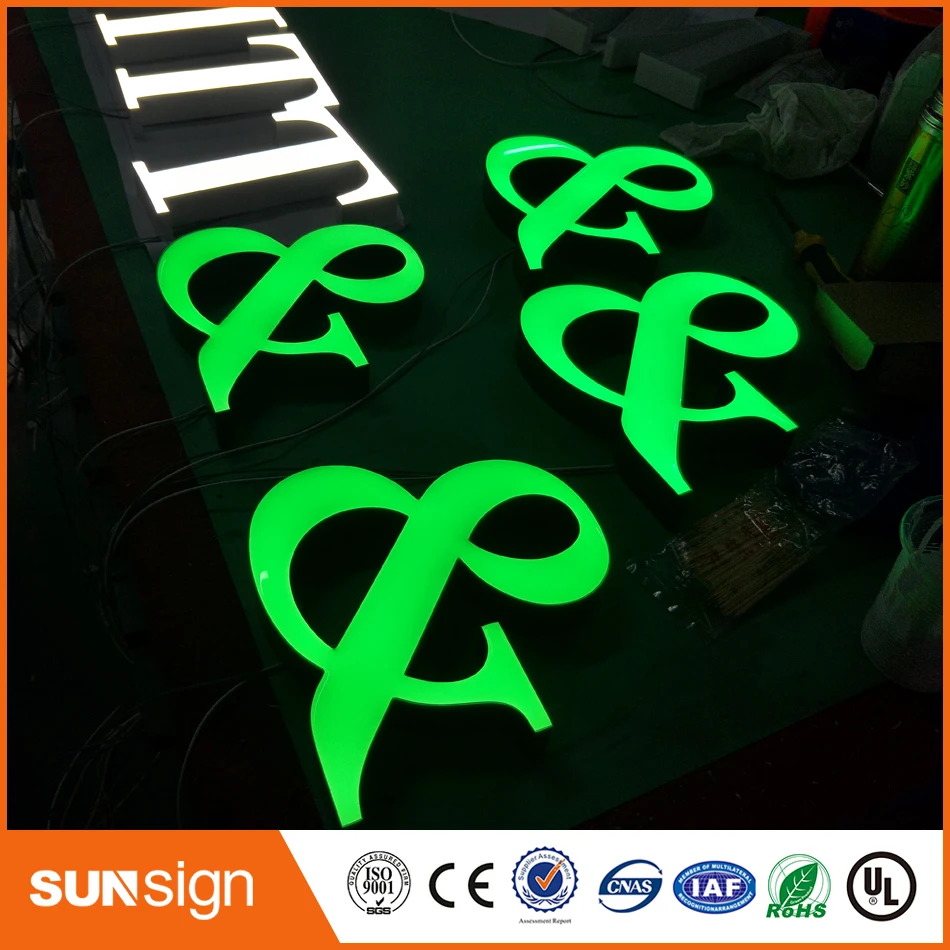 

Custom made LED resin letters and signs
