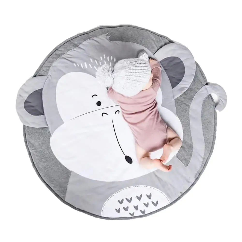 

Cotton Play Mat Kids Crawling Mat Monkey Print Game Pat Carpet Kids Room Decoration Baby Play Mat Toys alfombra infantil