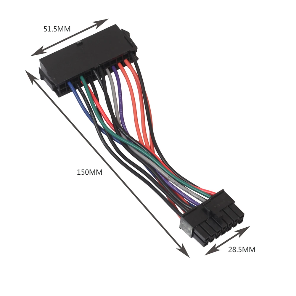 Новый кабель питания 15 см провод 18AWG ATX 24 контакта на 14 контактов адаптер для