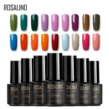 ROSALIND 7 пилка для ногтей Gary blue red Nude гель лак Полупостоянный дизайн ногтей маникюр замочить сверху пальто УФ Гель-лак для ногтей