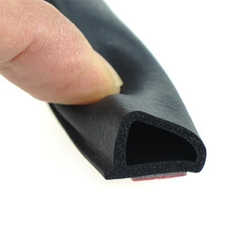 

4m Sloping D-Shaped Car Door Seal Strip Rubber Trunk Hood Edge Insulation Trims