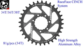 

FOURIERS Bike High Strength Aluminum Alloy 7075-T651 Chain-rings 34T/36T/38T 81g/pcs R aceFace CINCH System Bicycle Parts