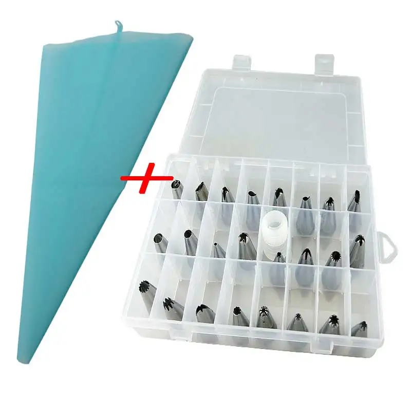 ANDES DIY 24 Pcs/Set Stainless Steel icing piping nozzles ...