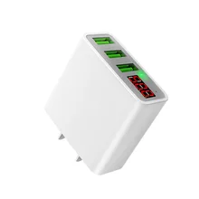 LED Display 3 USB Charger, ROCK Universal USB Charger Fast Charging Wall Charger For iPhone Samsung Xiaomi Max 2.4A