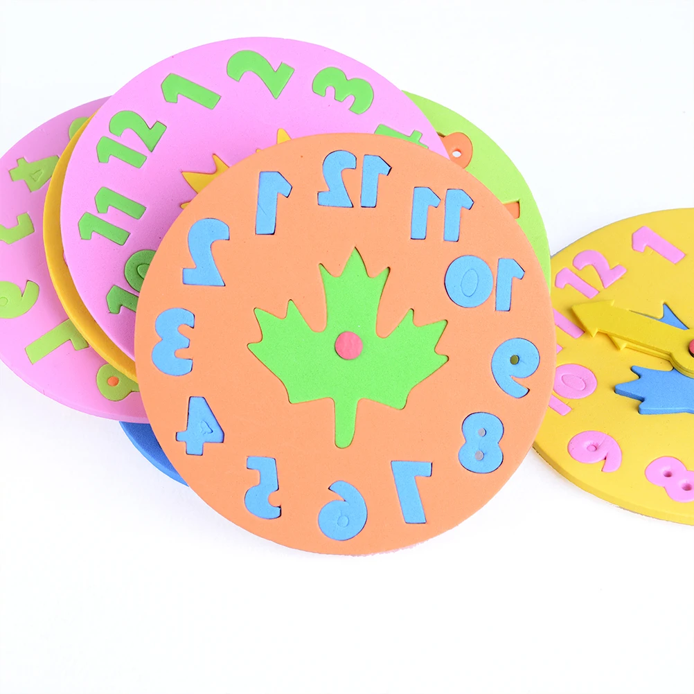 1 Piece Kids DIY Eva Clock Learning Education Toys Fun Math Game for Children Baby Toy Gifts 3-6 years old 1 Piece Kids DIY Eva Clock Learning Education Toys Fun Math Game for Children Baby Toy Gifts 3-6 years old