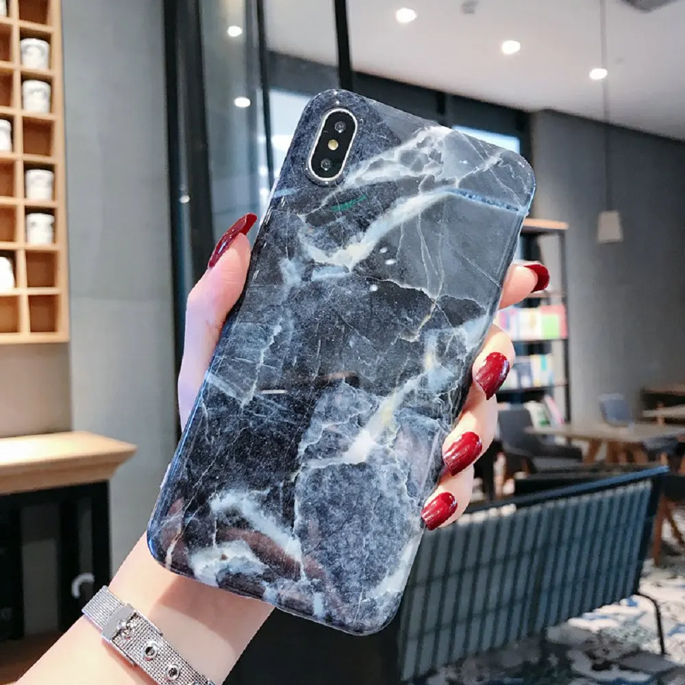 Мраморный чехол для Coque iphone 11 Pro Max 7 XS MAX чехол из мягкого ТПУ задняя крышка для iphone 6 6S 7 8 Plus iphone X XR чехол - Цвет: 21