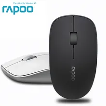 Original Rapoo Office Silent Wireless Optical Mouse Click Noiseless Slim Mice 1000 DPI for Mac PC Laptop Computer Gamer