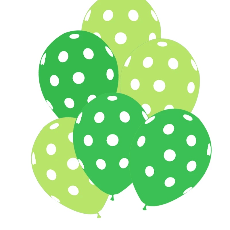 30 шт. Божья коровка шарики в горошек Детские игрушки Черный Белый Красный Свадебные День рождения воздушные шары для украшения детский душ - Цвет: Green  Fruit Green