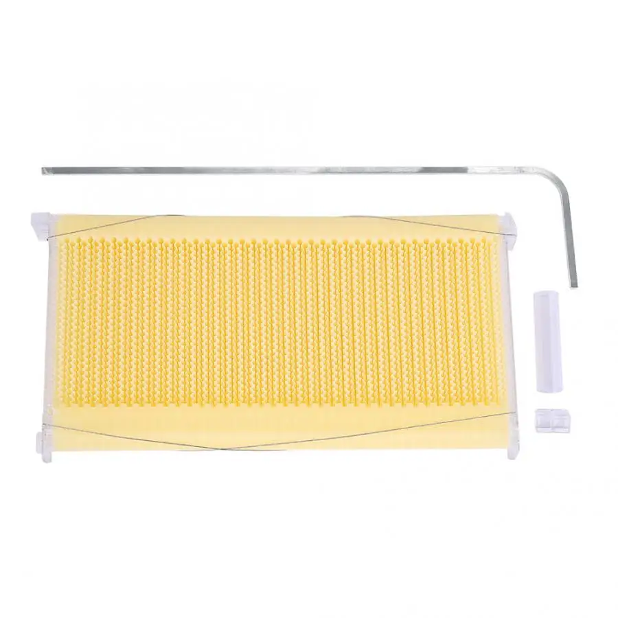 

7PCS Auto Comb Honey Beehive Frames Plastic Beekeeping Harvesting Tubes Kit