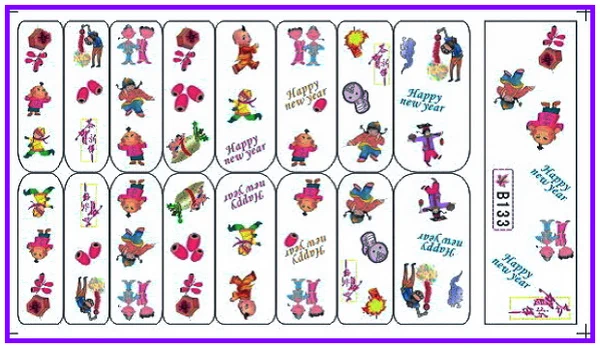 Aliexpress.com : Buy GLITTER POWDER NAIL TATTOOS STICKER WATER DECAL
