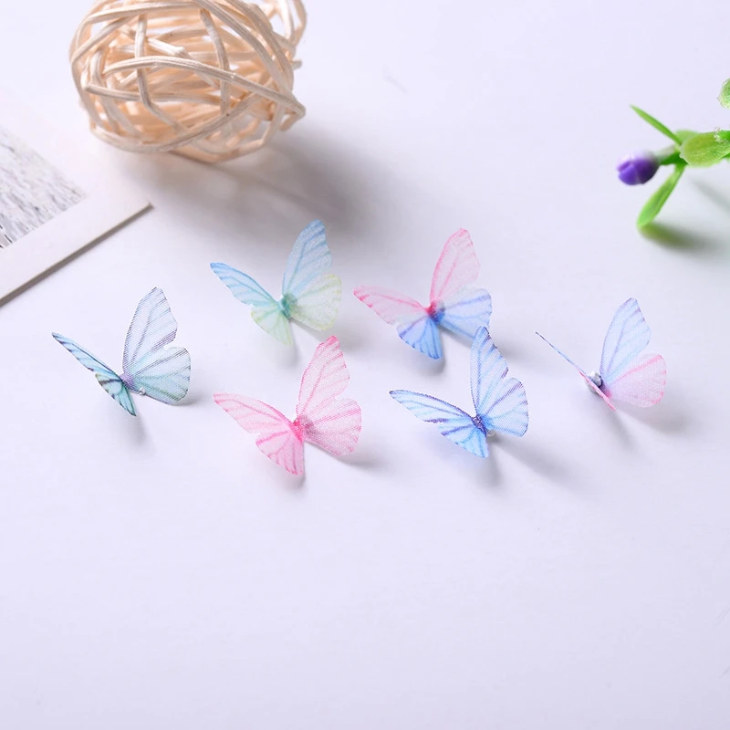 Mtssii, 3D наклейки для ногтей, 10 шт., ткань для моделирования, Бабочка, шарм, украшение для ногтей, аксессуары для ногтей, Слайдеры для ногтей