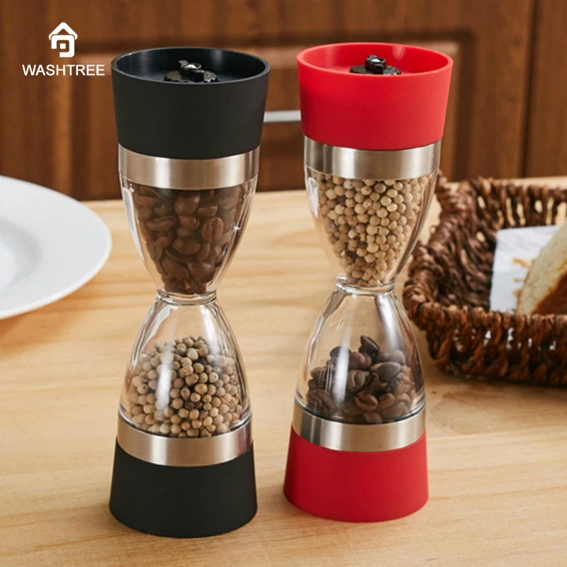 Portable Stainless Steel Manual Salt Pepper Shakers Mill Grinder Grind