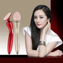 Электрический shock puff Макияж Красота автоматический вибрировать персональный уход тиран Золотой спонж для пудры фидер