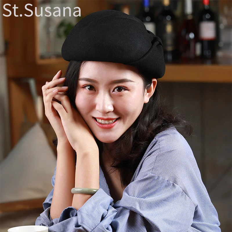 St.Susana French Style Women Felt Beret 100 Wool Berets Winter Berets