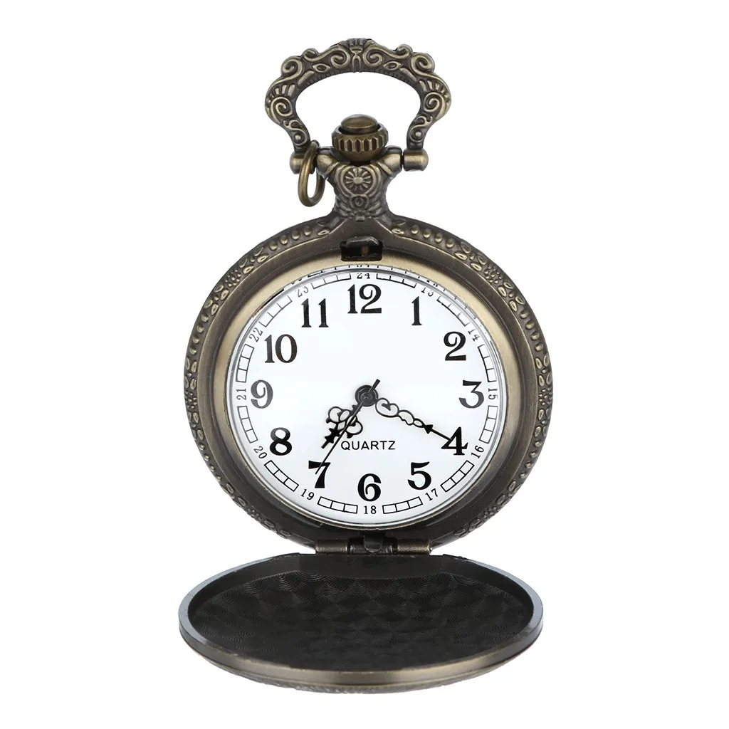 

2019 reloj de bolsillo Personalized Pattern Steampunk Vintage Quartz Roman Numerals Saat Relogio Watches Men Reloj Pocket Watch