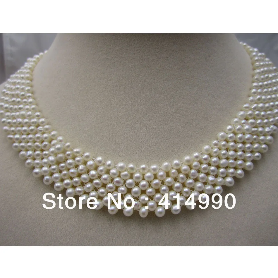 Free Shipping Natural Fresh Water Pearl Necklace Choker Necklace Woven Pearl Necklace Cultured Pearl Necklace Unique Design Free Shipping Natural Fresh Water Pearl Necklace Choker Necklace Woven Pearl Necklace Cultured Pearl Necklace Unique Design