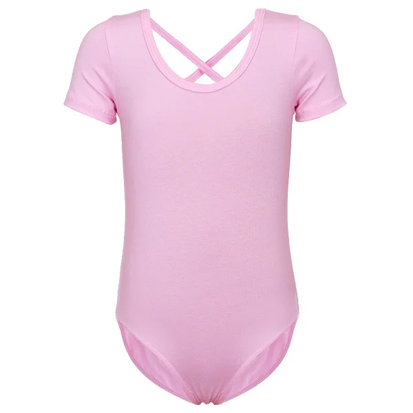 BAOHULU гимнастическое трико для девочек; детская Одежда для танцев; детское боди; танцевальный трико для девочек; балетный костюм с юбкой-пачкой - Цвет: B107 Pink