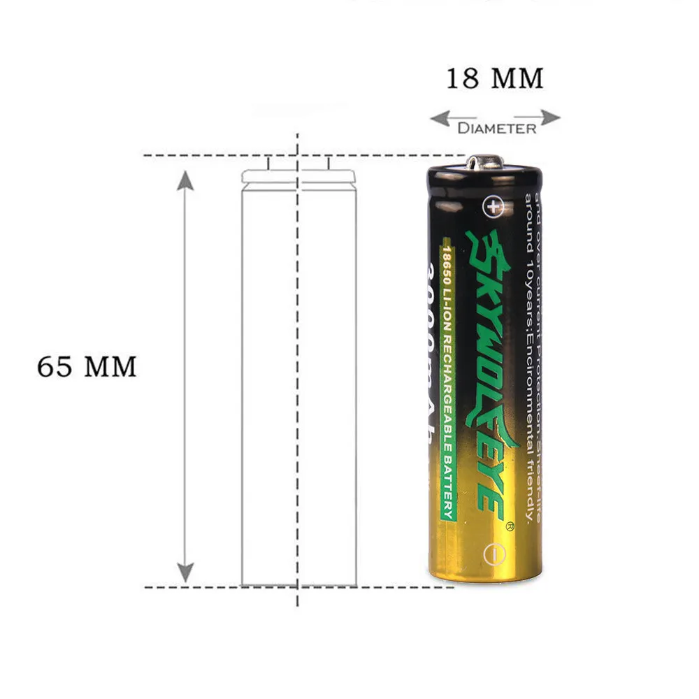 3 7 V 18650 3000 mAh литий ионная аккумуляторная батарея для фонарика лампа фонарь